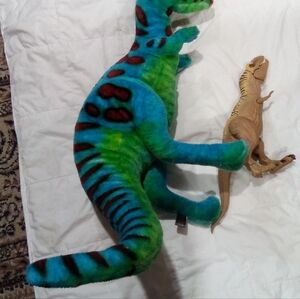 Dinosaur Designs Colorful Plush and Tan Action Figure Set